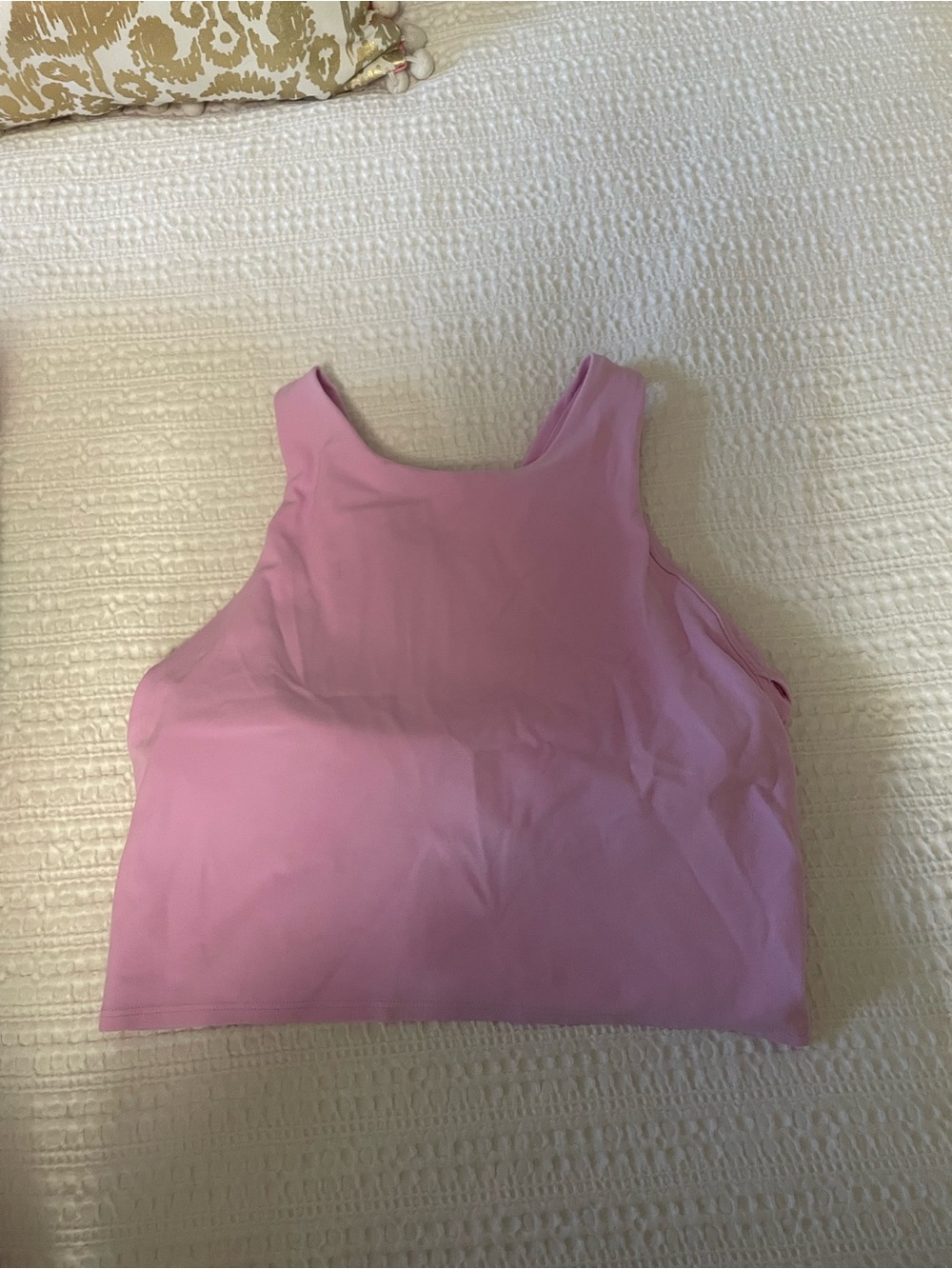 Athleta Lavender-Pink High Neck Crop Tank